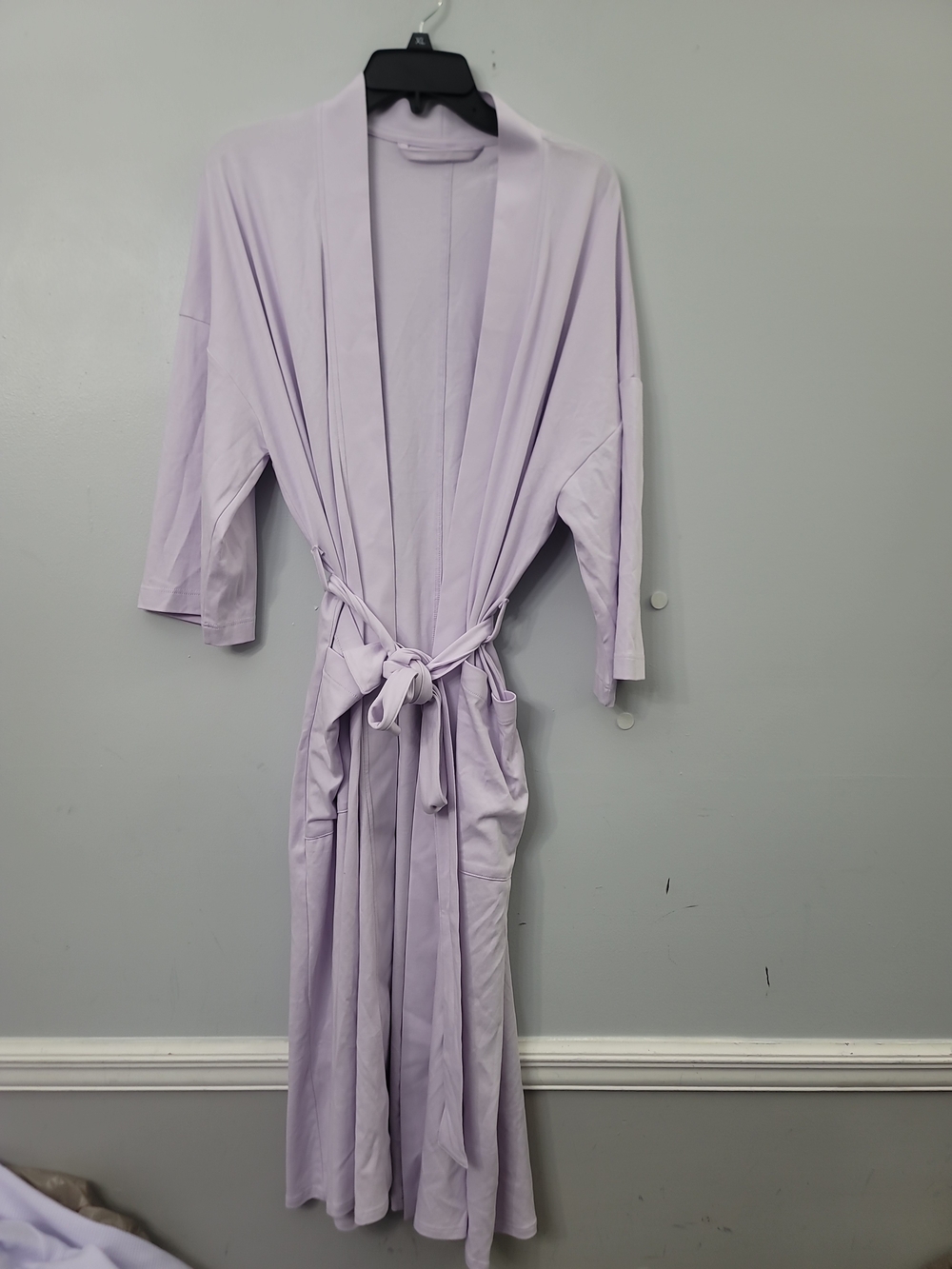 Light Lavender Women's Robe with Waist Tie